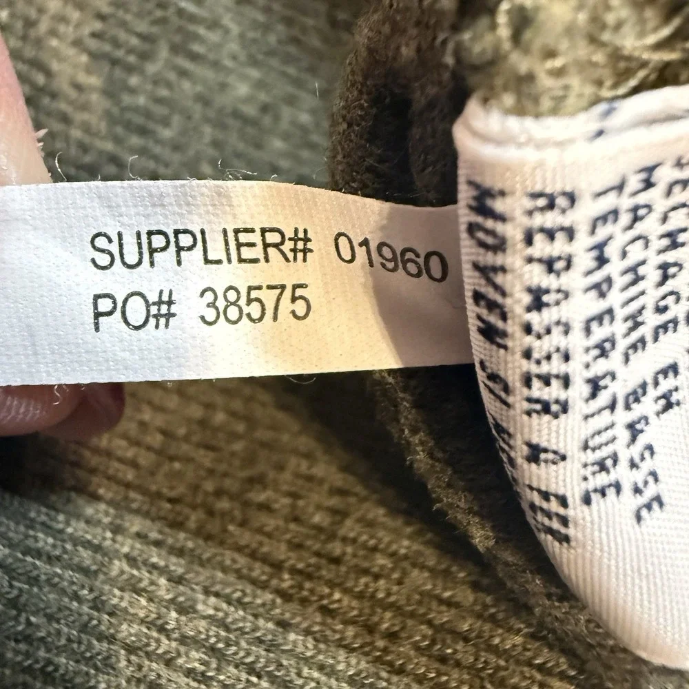 Polo Ralph Lauren Mens L‎ Olive Green Cotton Mock Neck Sweater Blue Pony